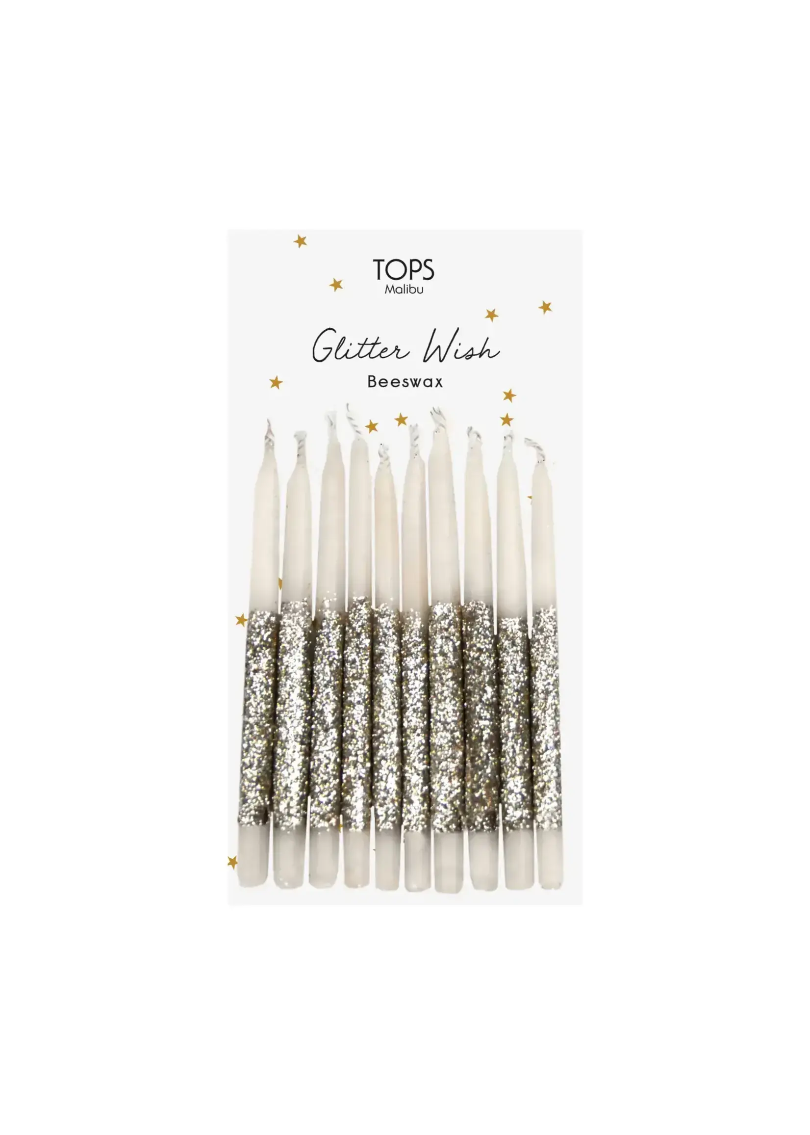 Glittering Gold Beeswax Candles | 3"