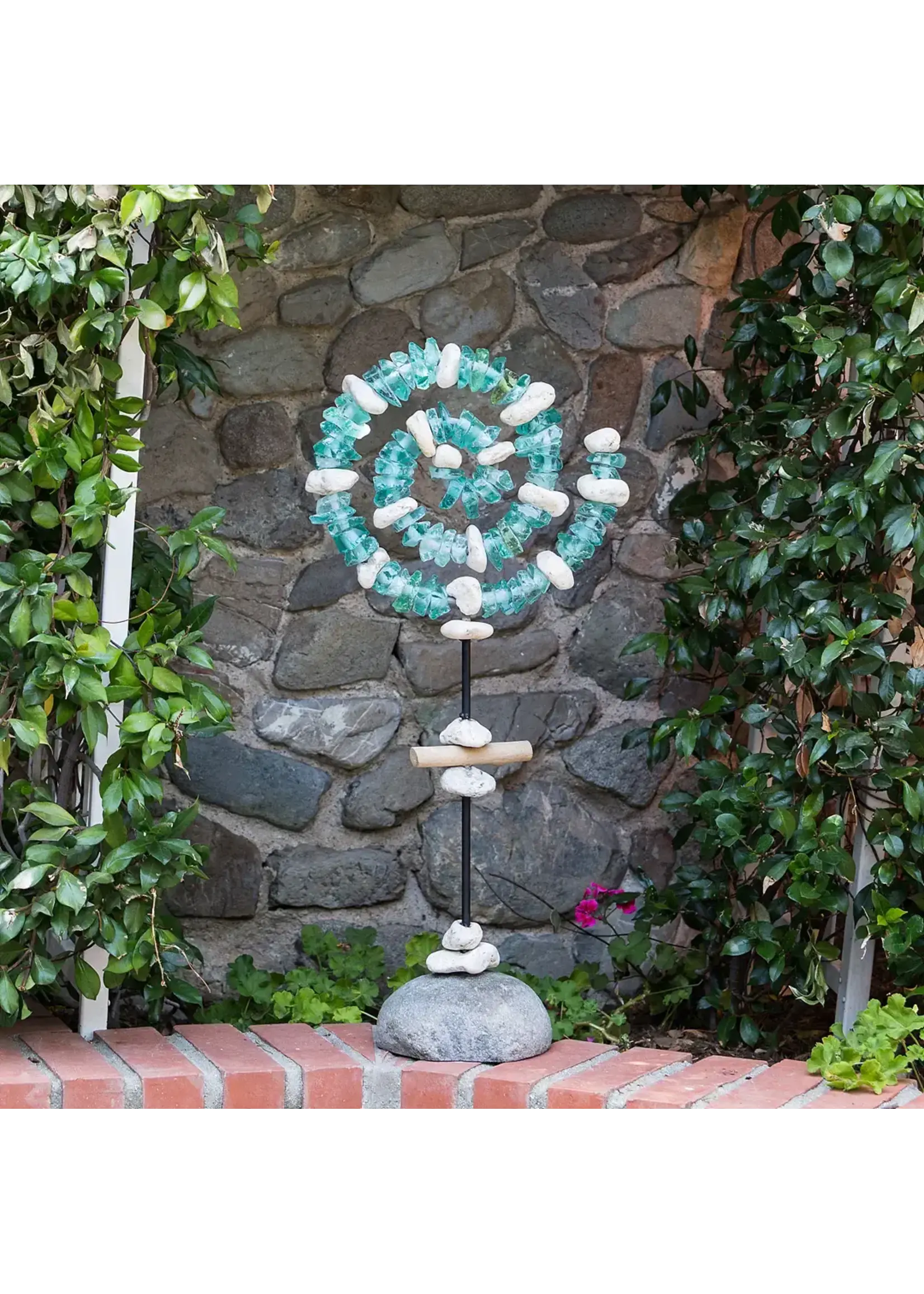 Glass Spiral Garden Stand
