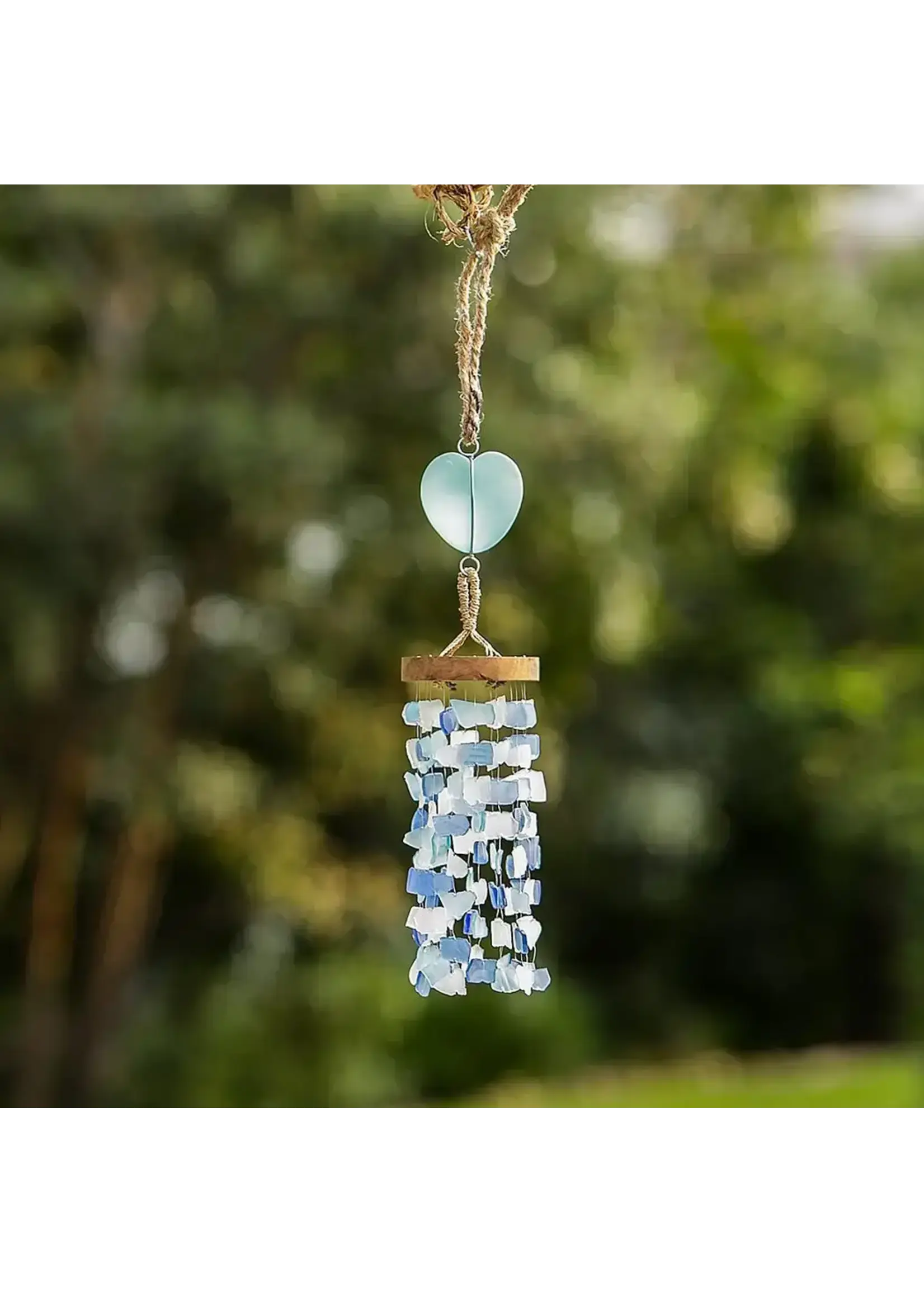 Glass Heart Windchime