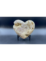 Pink Amethyst Druzy Heart