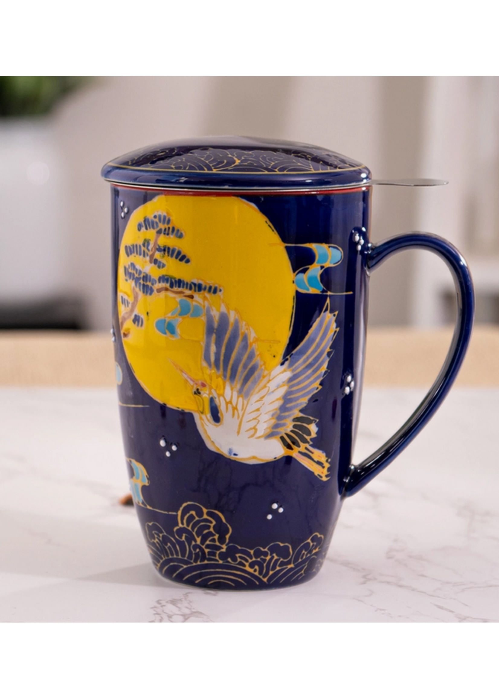 Japanese Crane Mug & Infuser