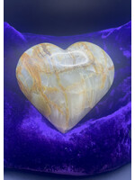 Green Calcite Heart