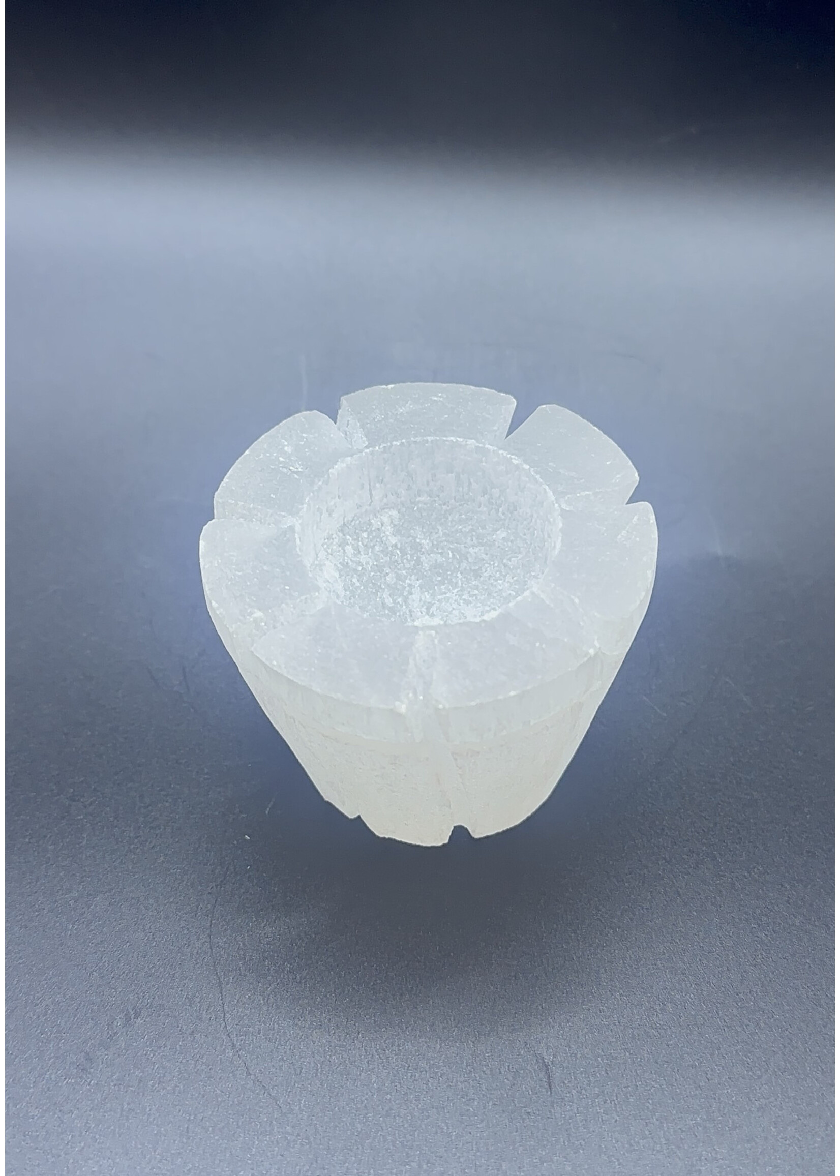 Selenite Flower Candleholder