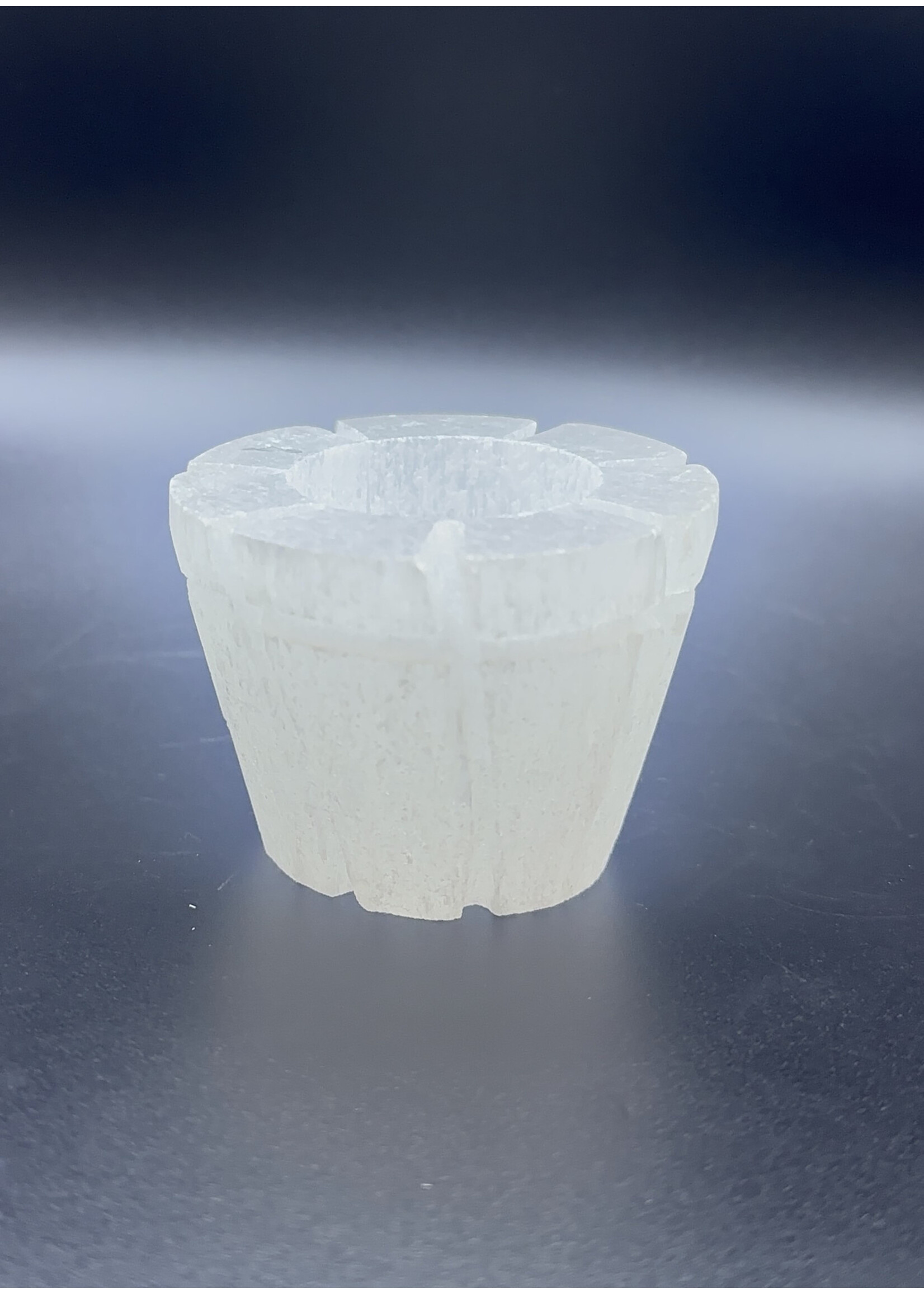 Selenite Flower Candleholder