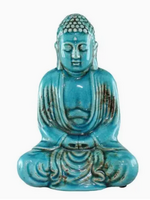 Dhyana Buddha Blue 5.5"x3.25"x 7.75”H