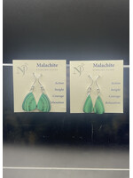 Earrings Malachite SS Dangle