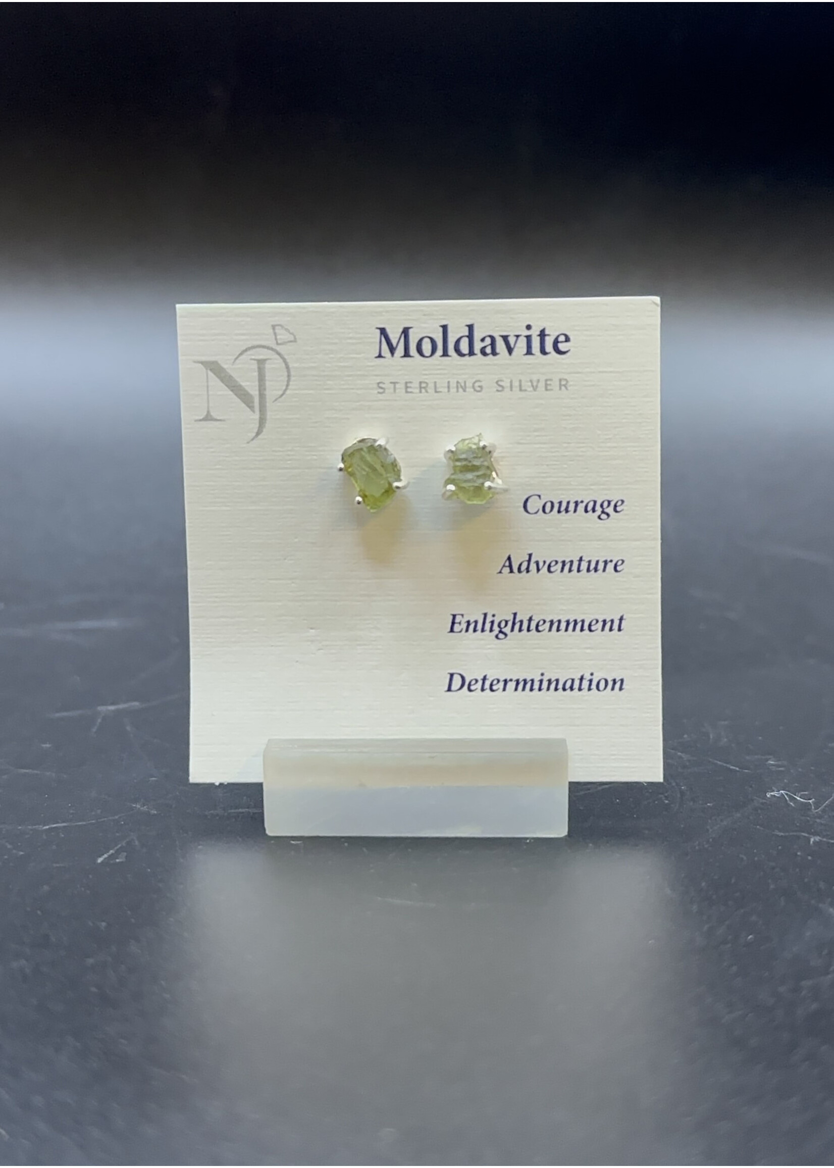 Earrings Moldavite SS Stud