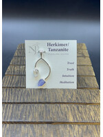 Pendant Tanzanite w/Herkimer Diamond SS