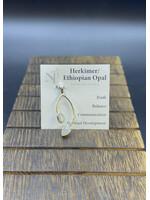 Pendant Ethiopian Opal w/Herkimer Diamond SS