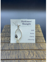 Pendant Shungite w/Herkimer Diamond SS