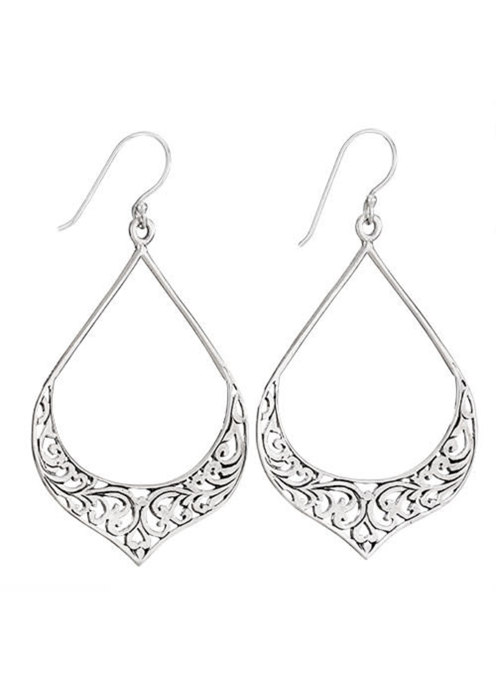 Large Open Scroll Earrings