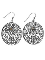 Earrings Medallion w/ Carnelian