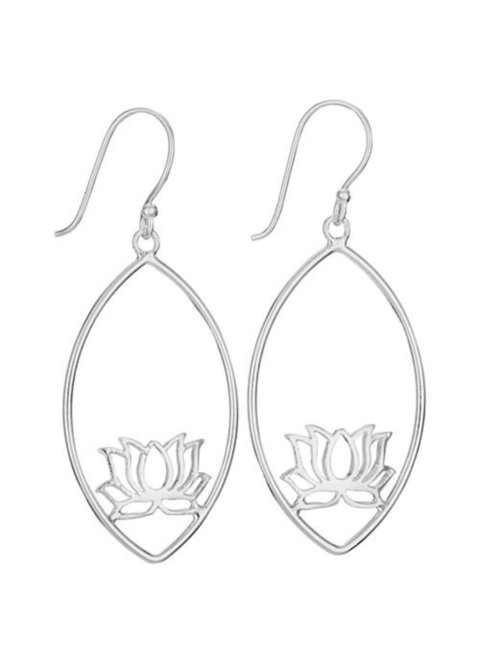 Lotus Blossom Dangle Earrings