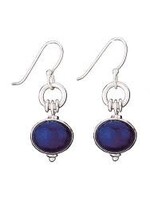 Lapis Oval Drop Earrings