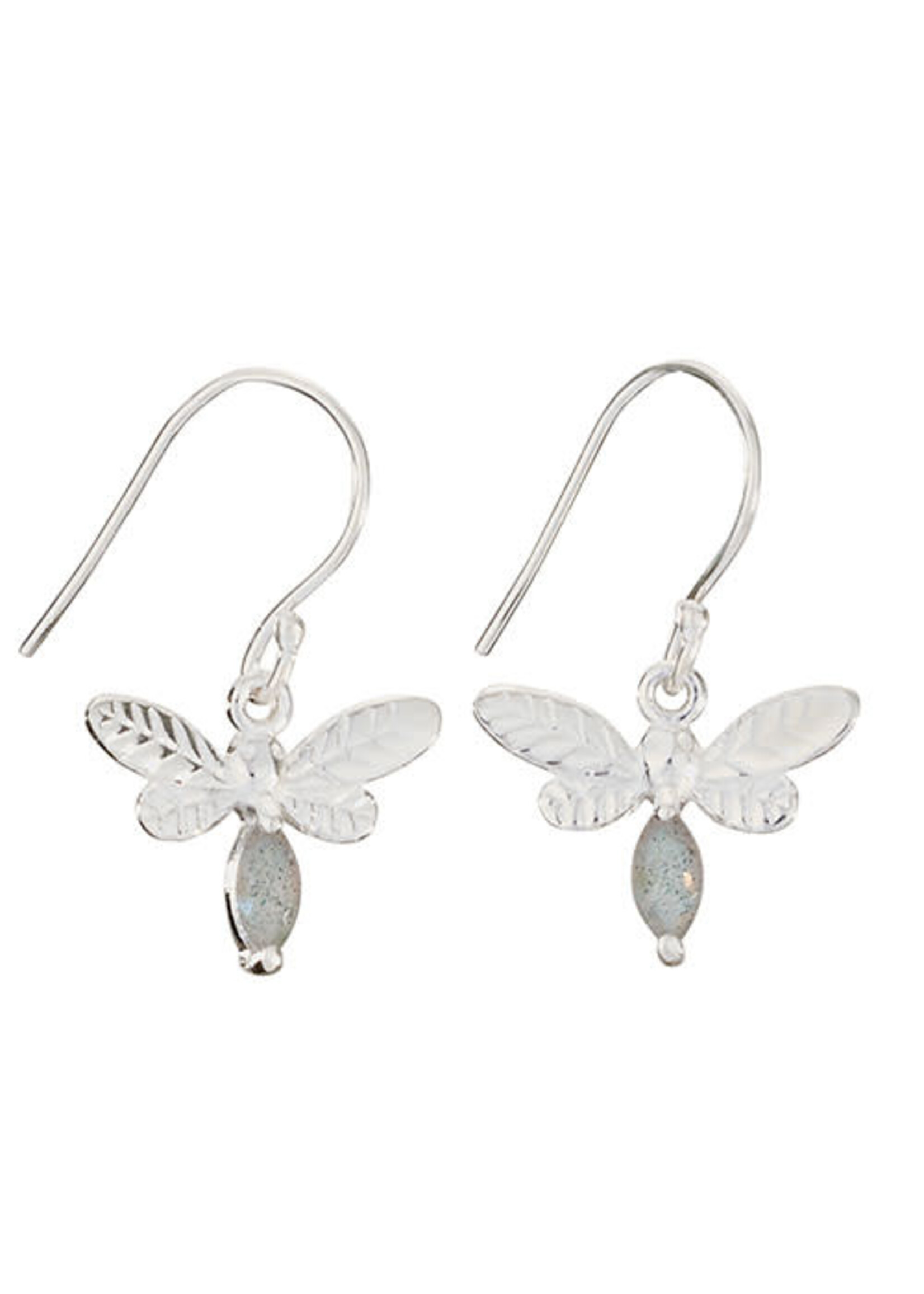 Earrings SS Labradorite Dragonfly