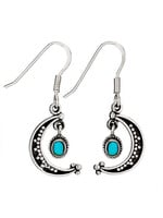 Earrings Moon w Turq Cab