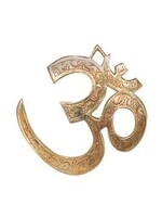 Engraved Brass "Om" Wall Hanging