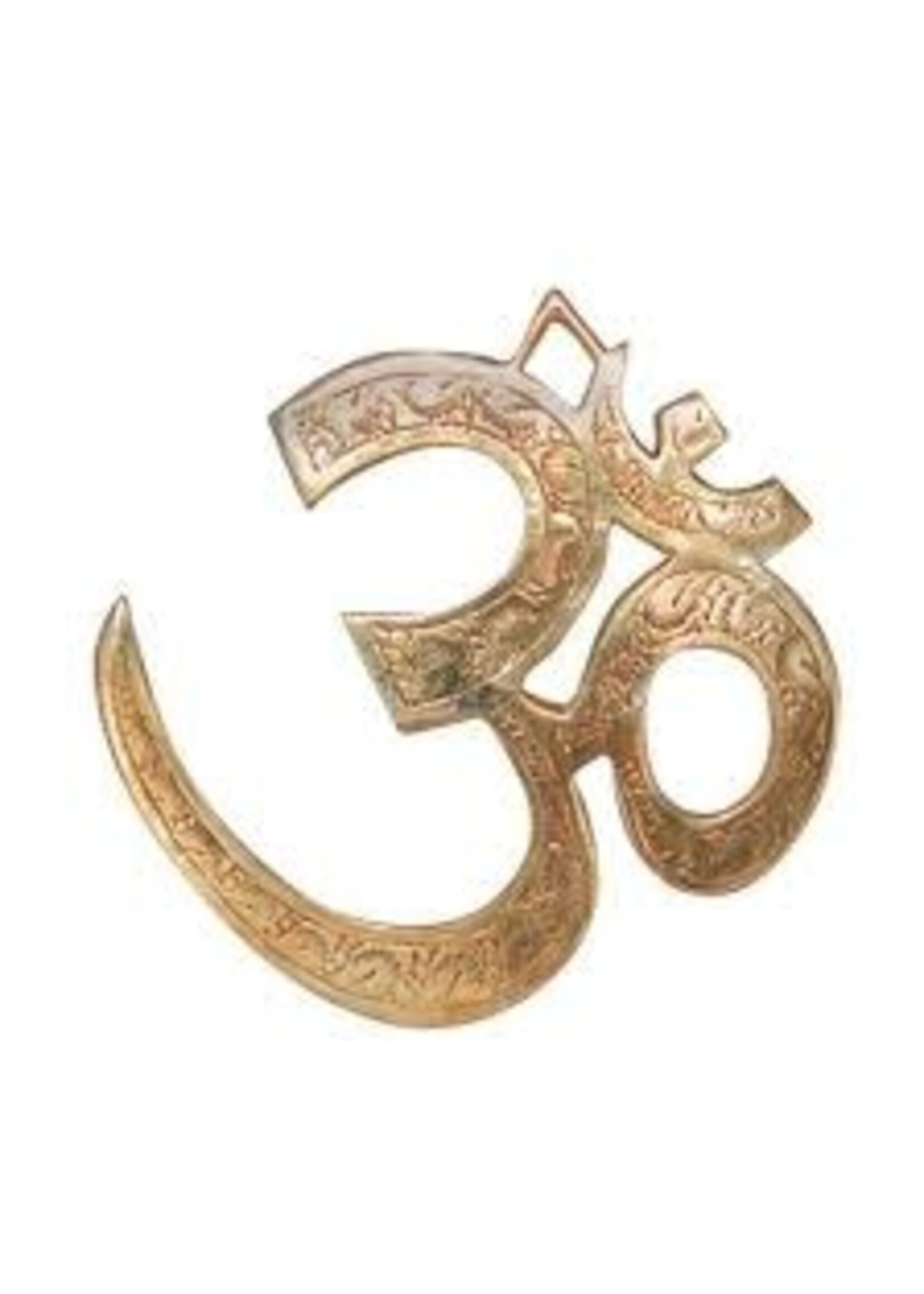 Engraved Brass "Om" Wall Hanging
