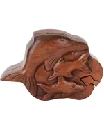 Wooden Dolphin Puzzle Box