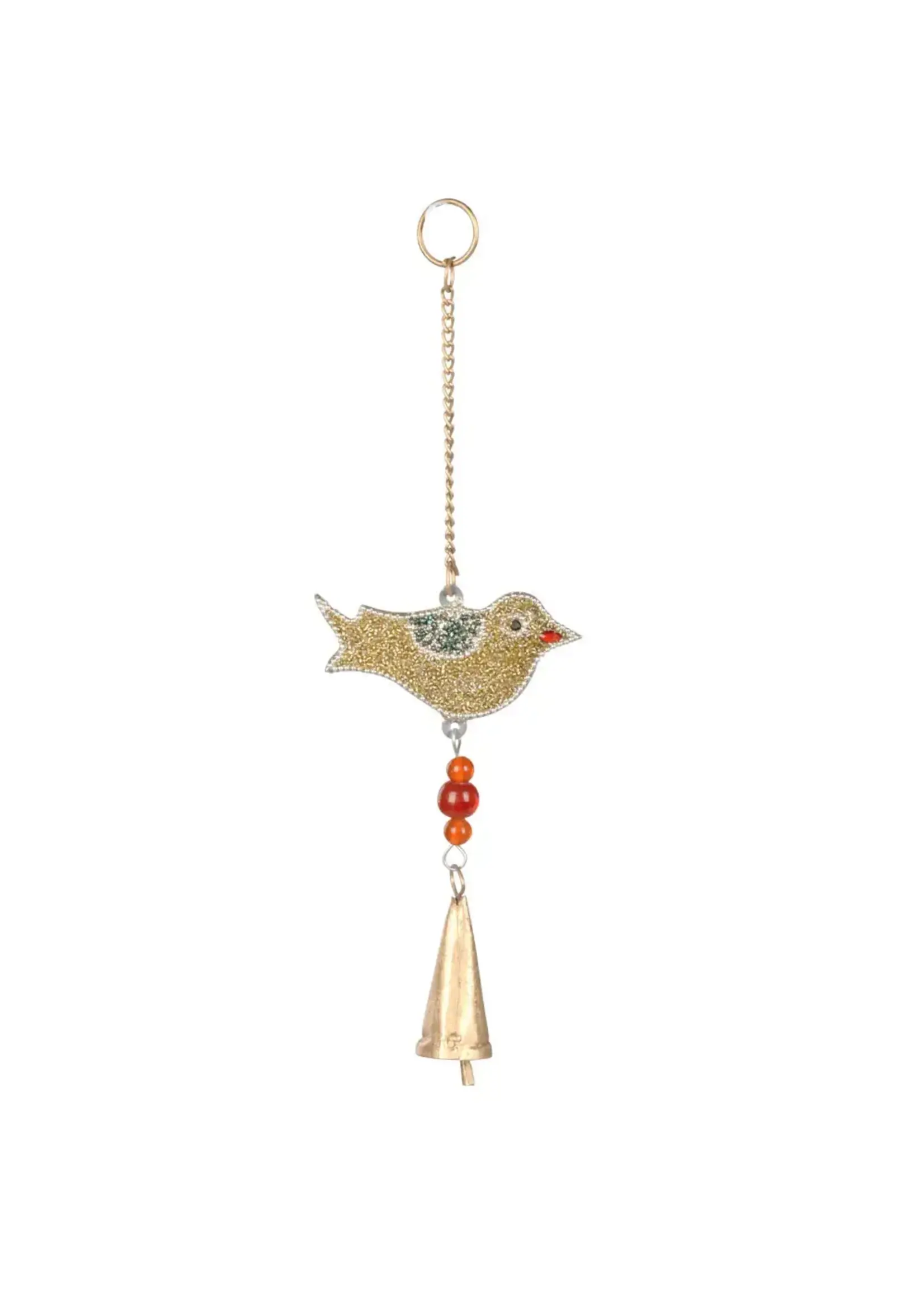Wind Chime Mosaic Bird with Bells 12" Long