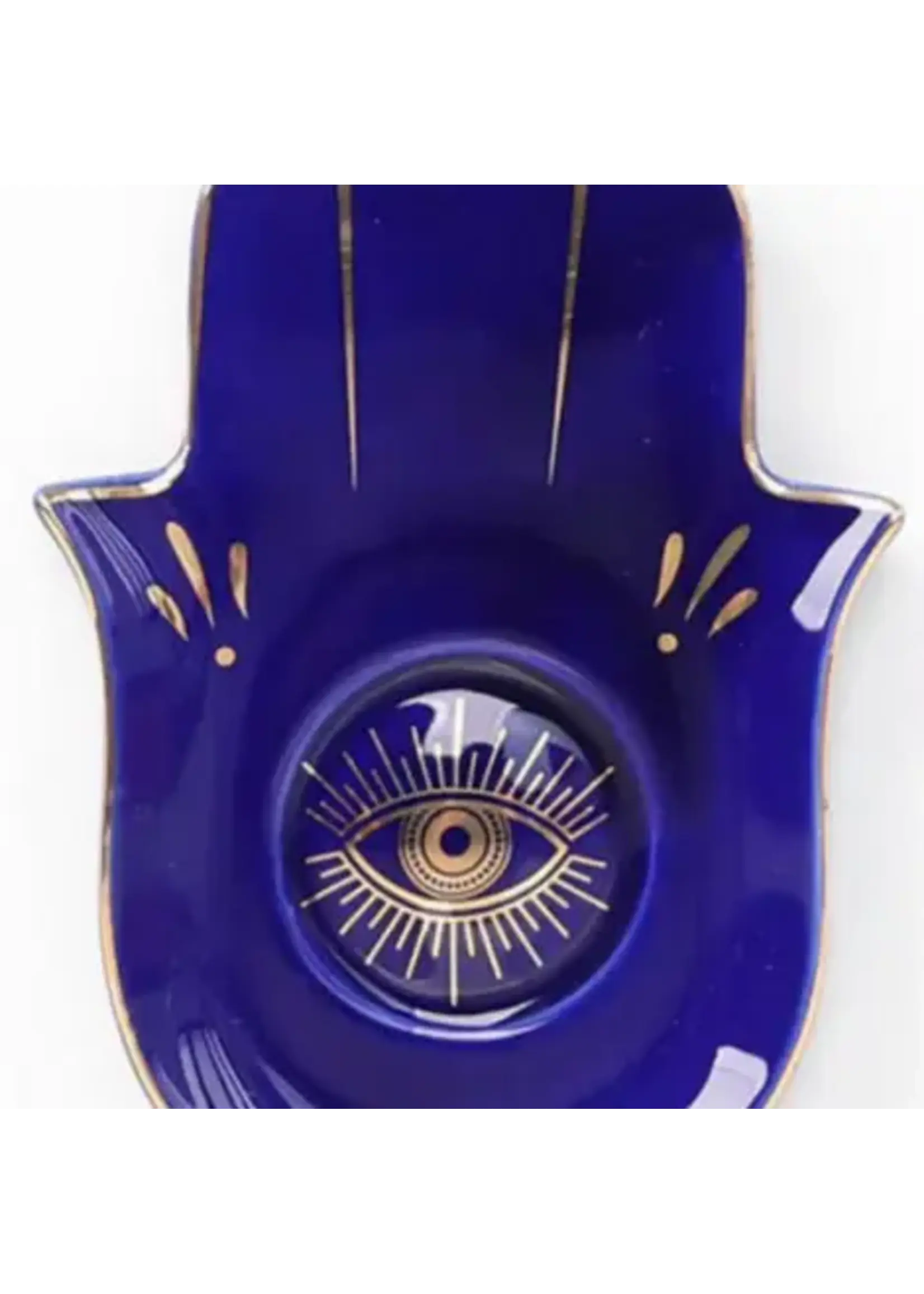 Ceramic Evil Eye Hamsa Dish