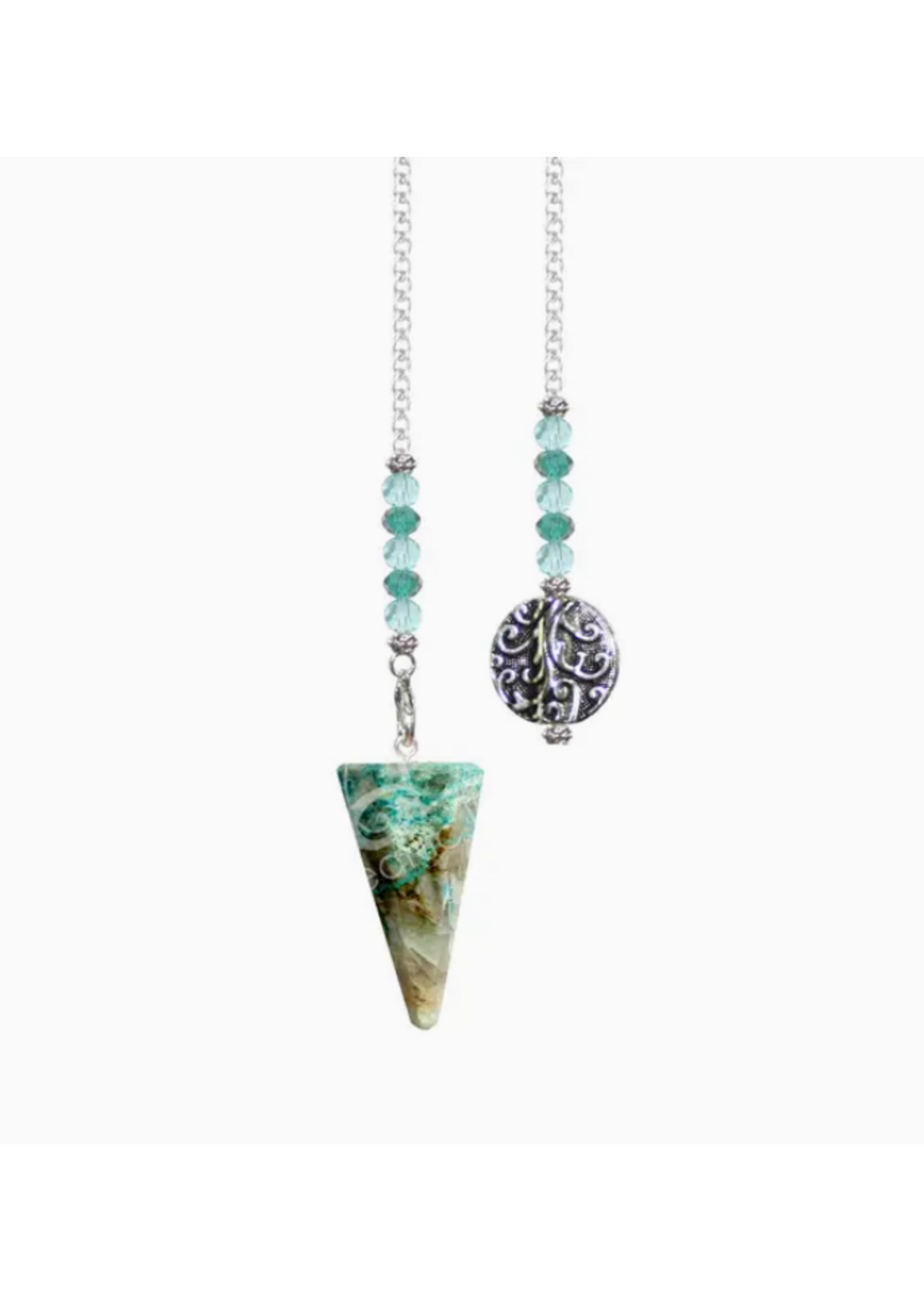 Chrysocolla Beaded Pendulum