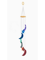 Wind Chime Agate Chakra Stars and Moon 27"