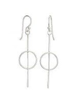 Earrings SS Stamped Sun Circle