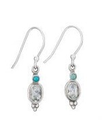 Earring SS Turquoise Blue Topaz