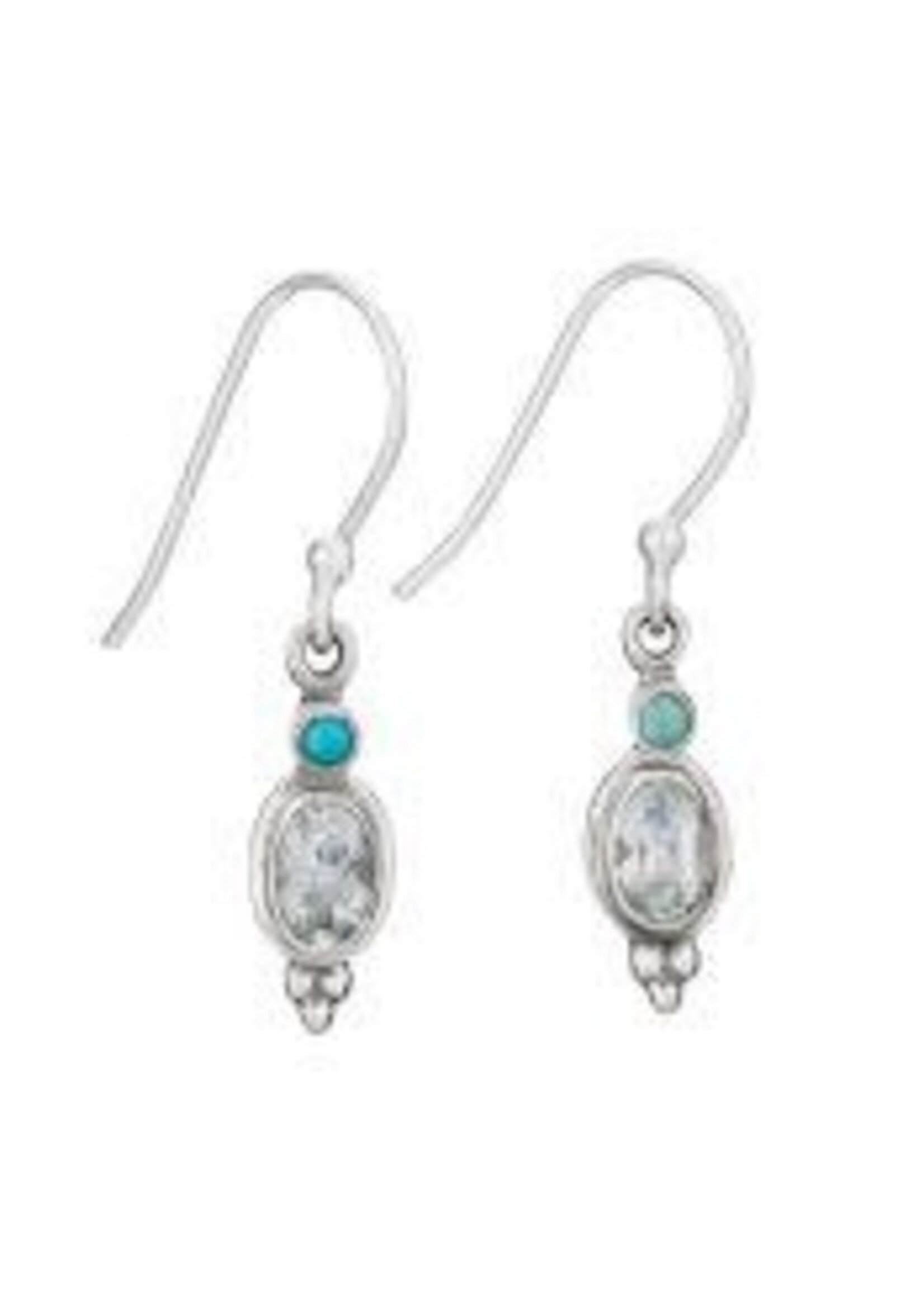 Earring SS Turquoise Blue Topaz
