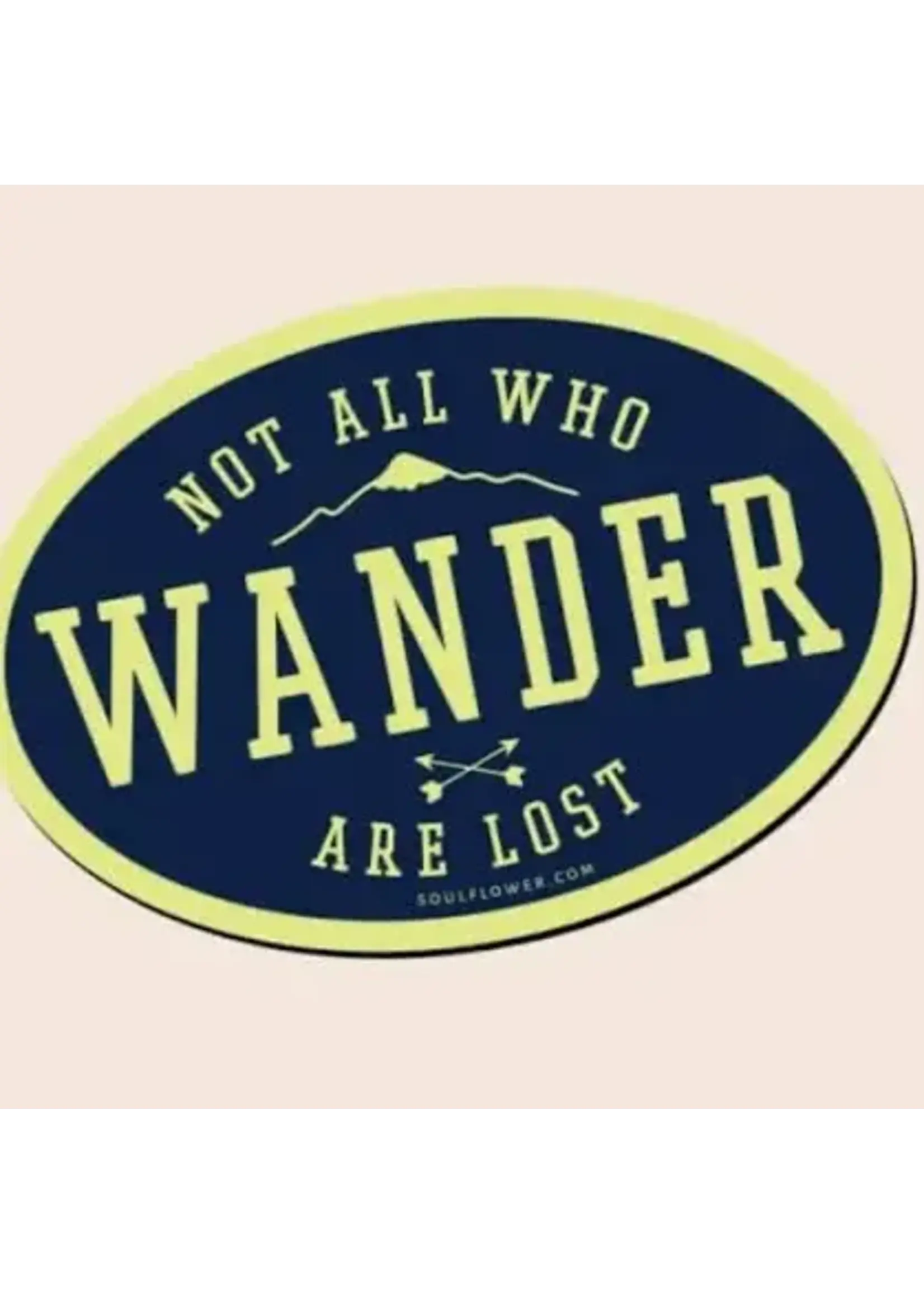 Soul Flower Sticker Not All Who Wander