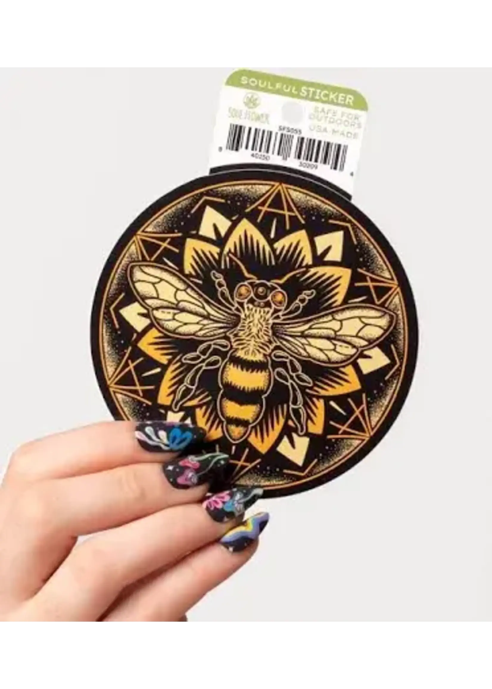 Soul Flower Bee Mandala Sticker