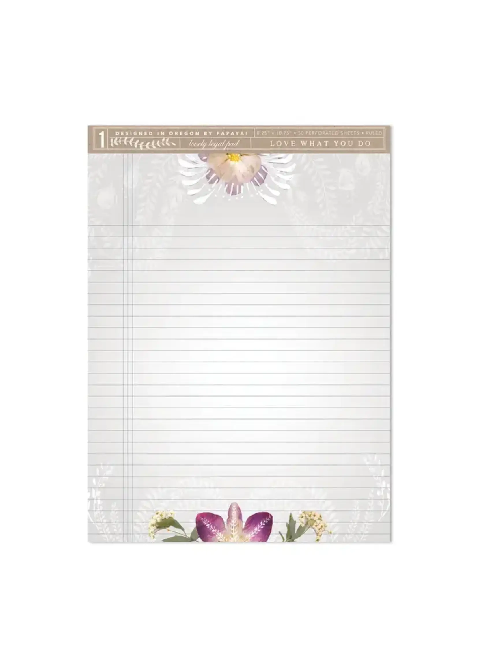 Papaya Legal Pad Orchid Lace