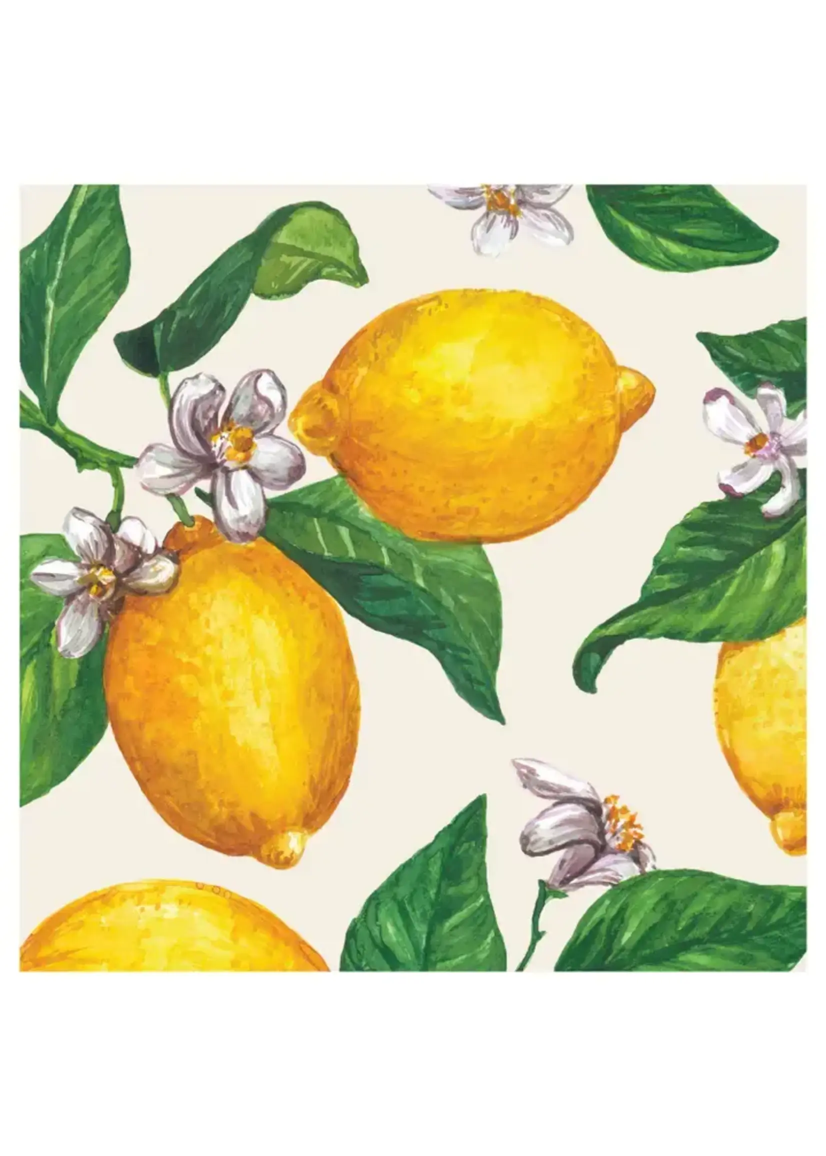 H&C Lemons Cocktail Napkin 20ct