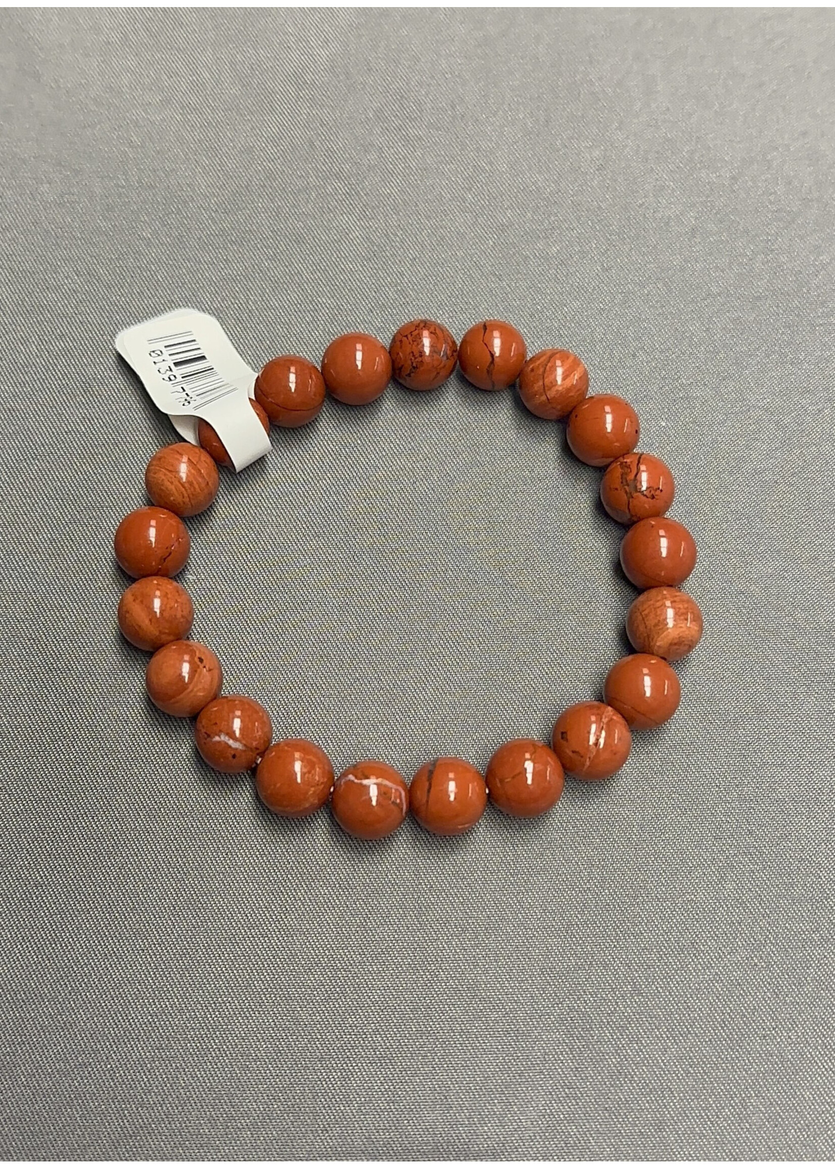 8mm Crystal Stone Stretch Bracelets Red Jasper