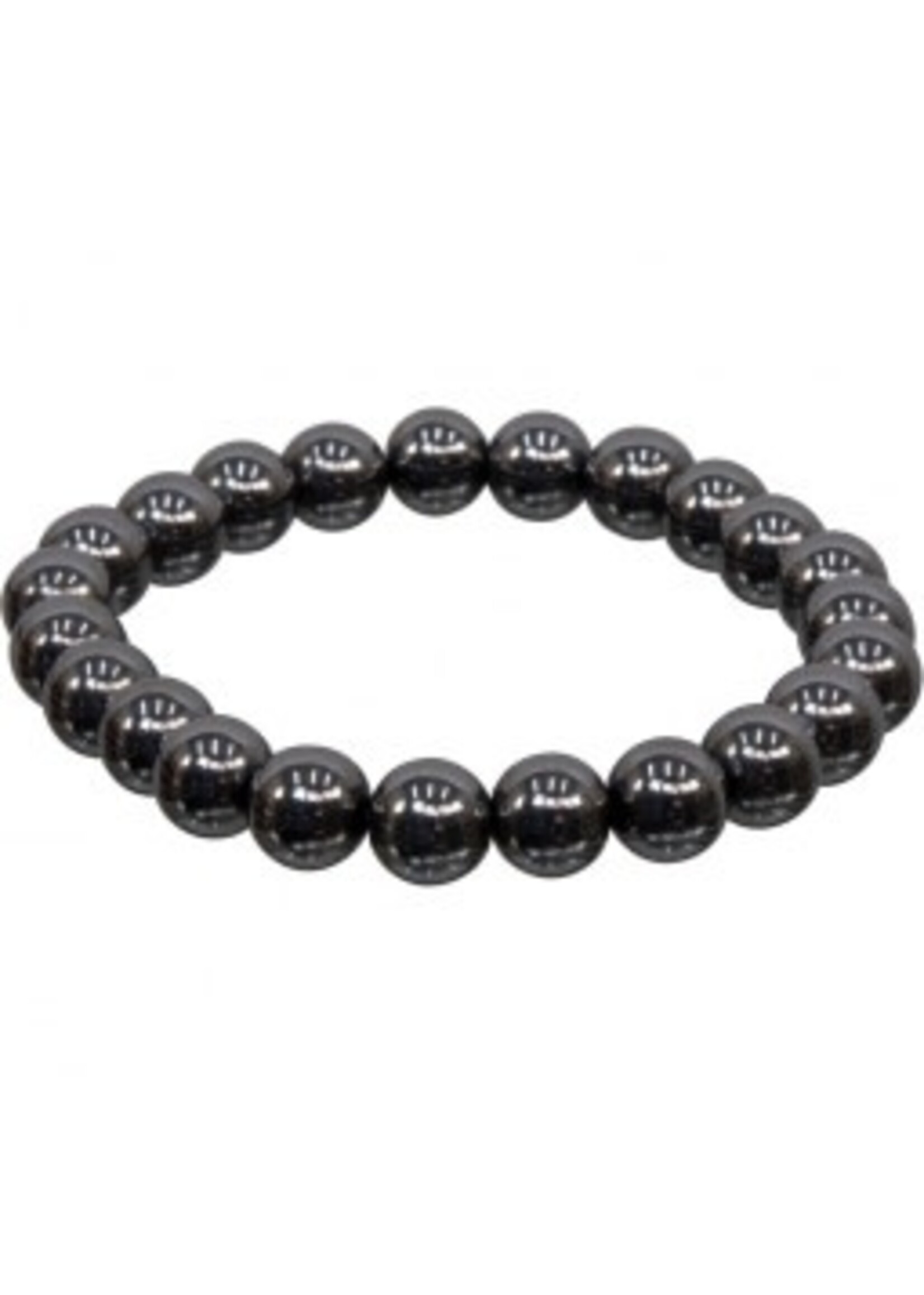 8mm Crystal Stone Stretch Bracelets Hematite