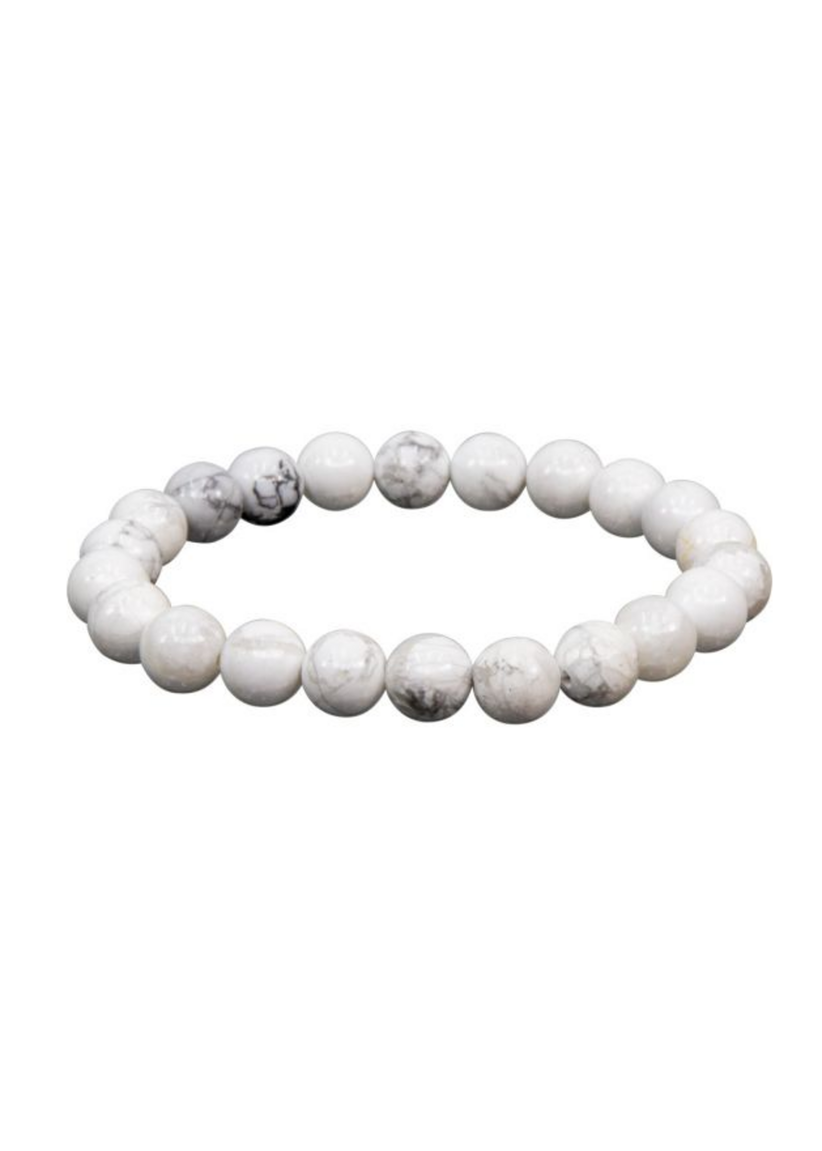 8mm Crystal Stone Stretch Bracelets Howlite