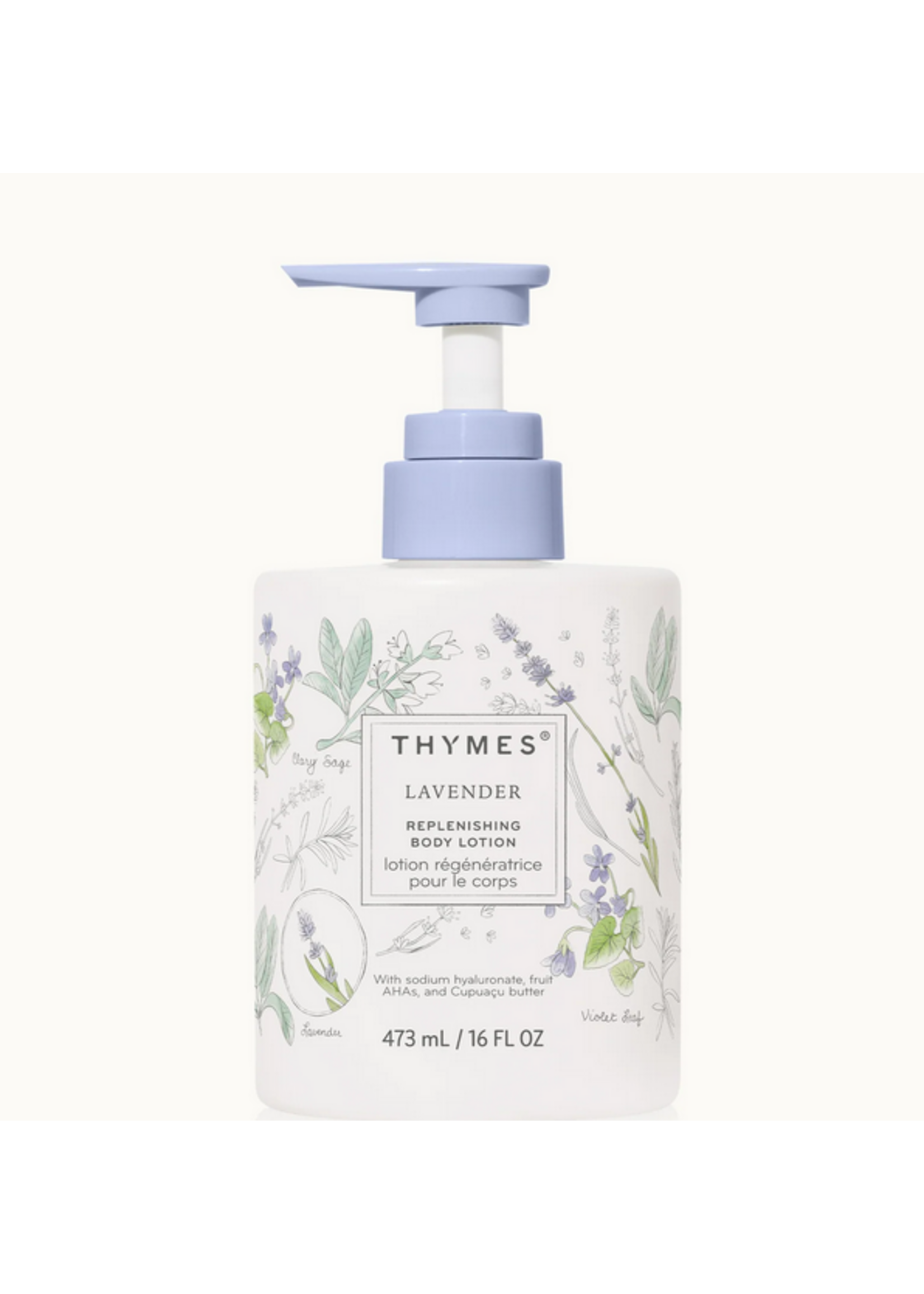 Thymes Lavender Replenishing Body Lotion 16oz