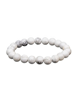 Bracelet Crystal Energy Bead Stretch Howlite 8mm
