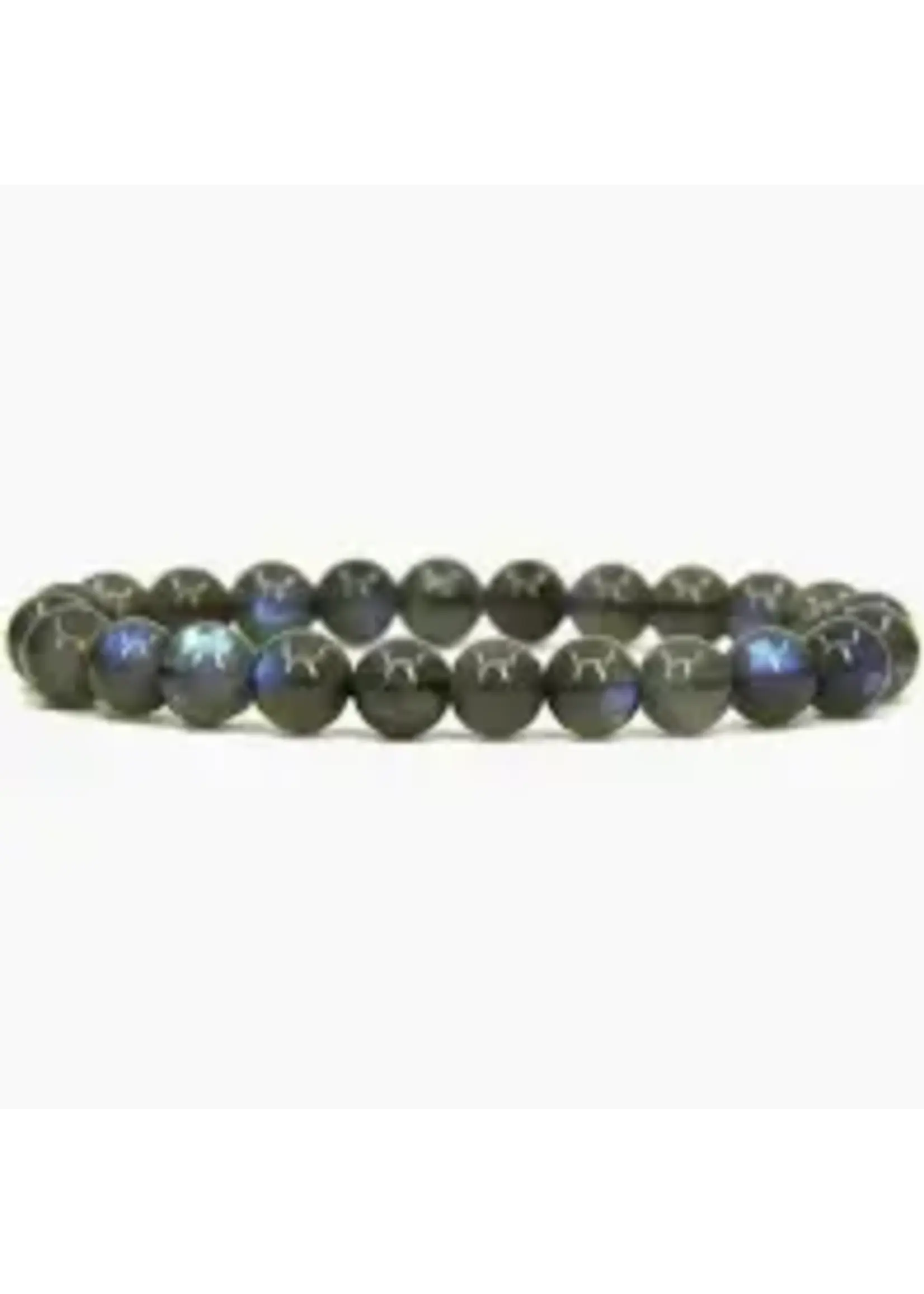 Bracelet Crystal Energy Bead Stretch Labradorite Stone of Transformation 8mm