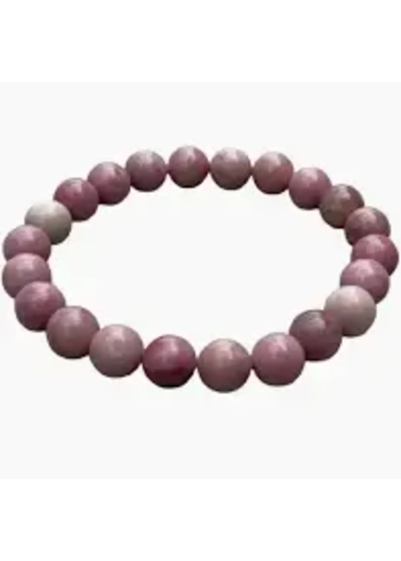 Bracelet Crystal Energy Bead Stretch Rhodonite Stone of Compassion 8mm