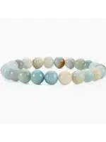 Bracelet Crystal Energy Bead Stretch Amazonite Stone of Courage 8mm