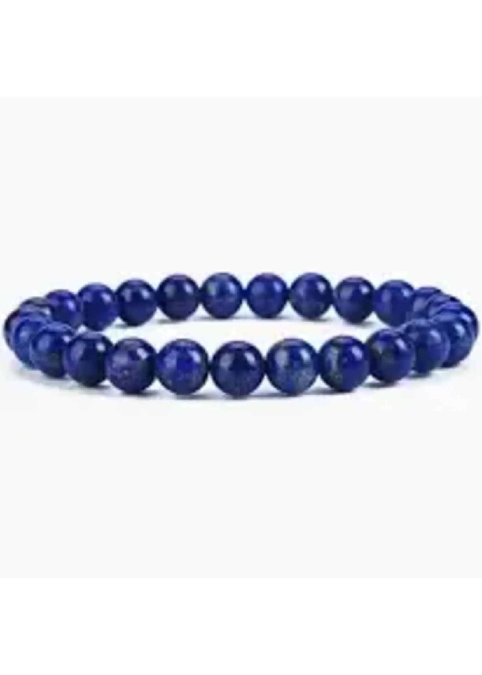 Bracelet Crystal Energy Bead Stretch Lapis 8mm