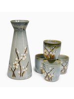 Ceramic Plum Blossom Sake Set