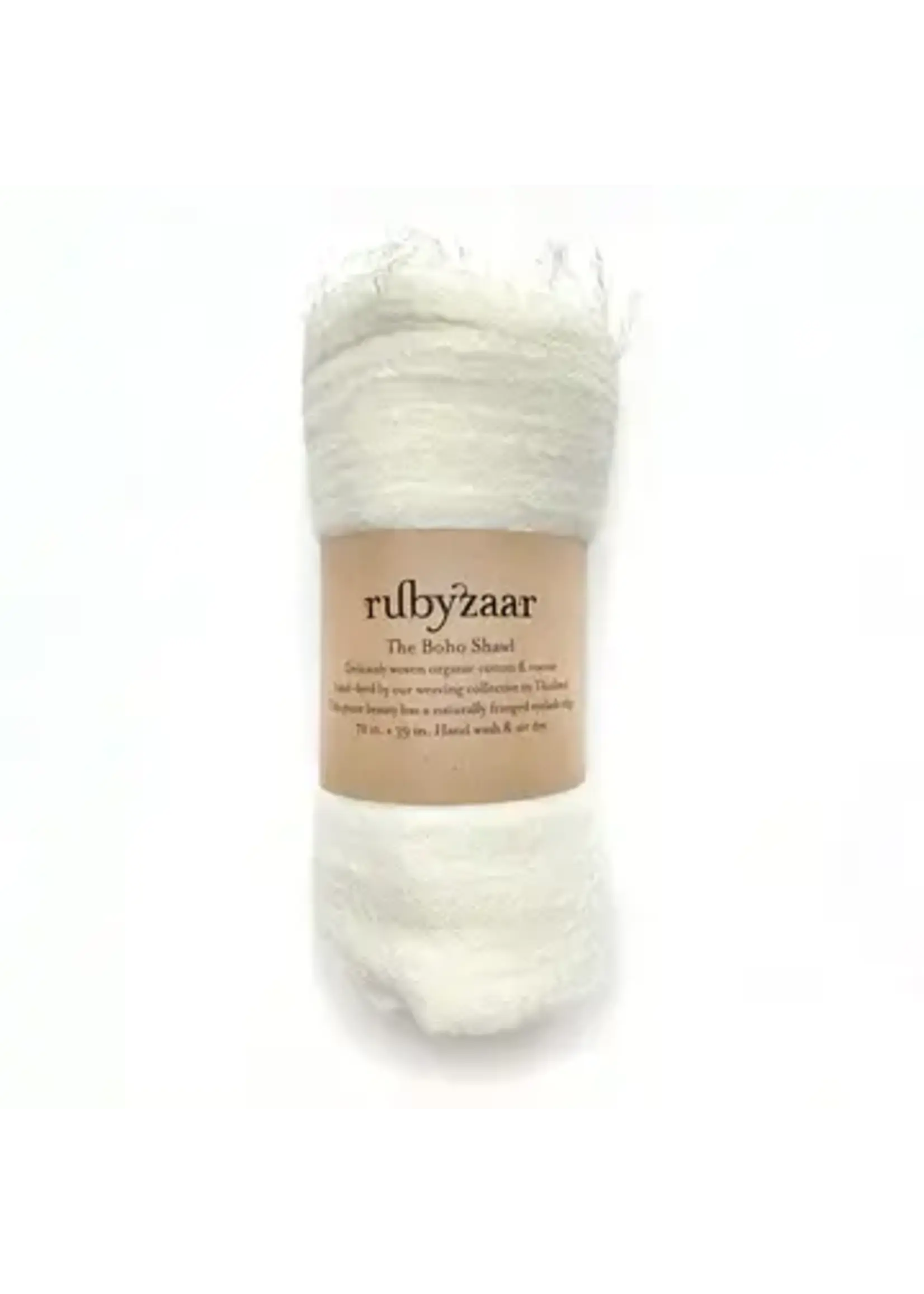 Rubyzaar Boho Scarf Cream