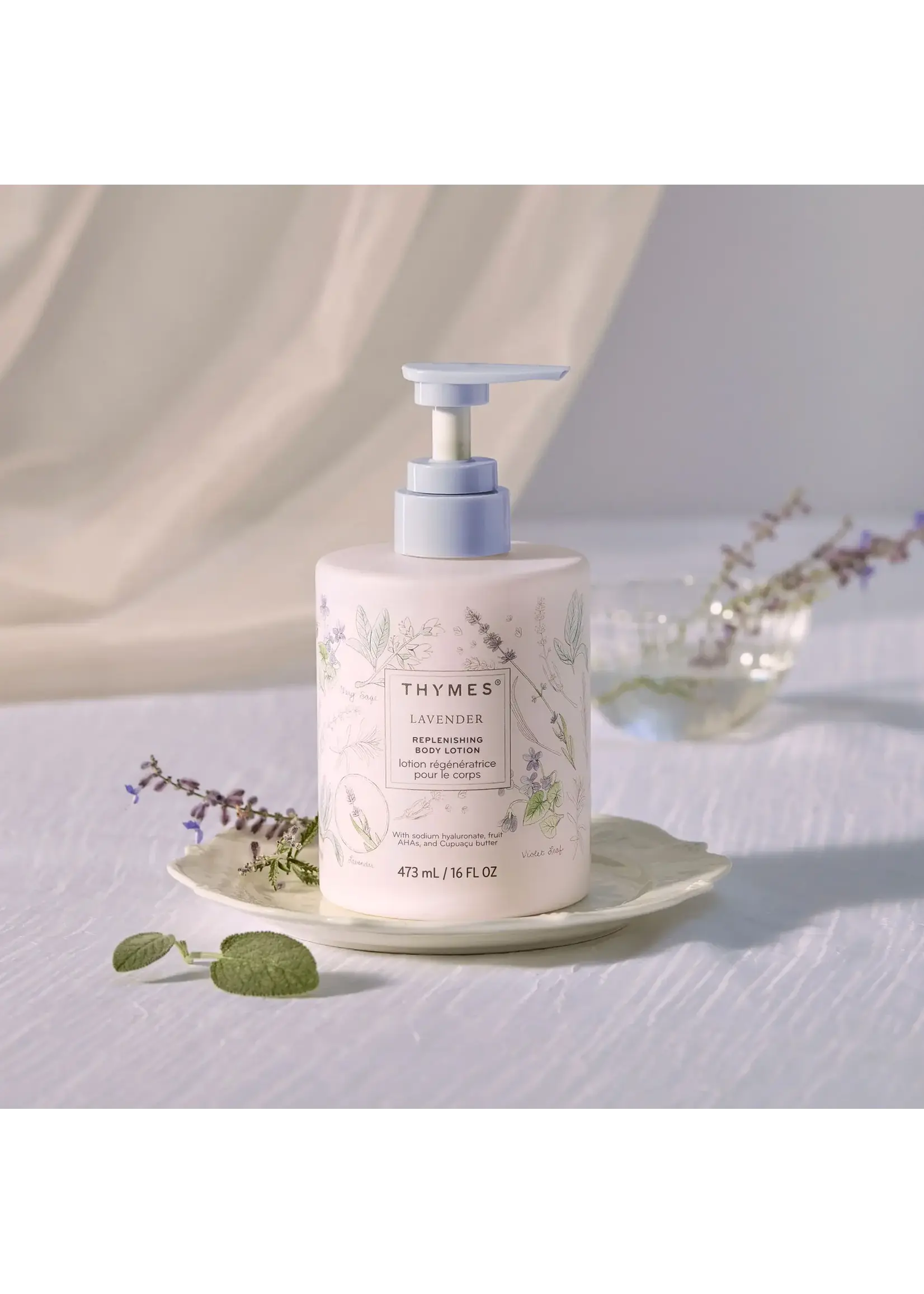 Thymes Lavender Replenishing Body Lotion 16oz