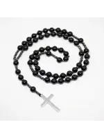 Rosary Prayer Beads Black Obsidian 8mm