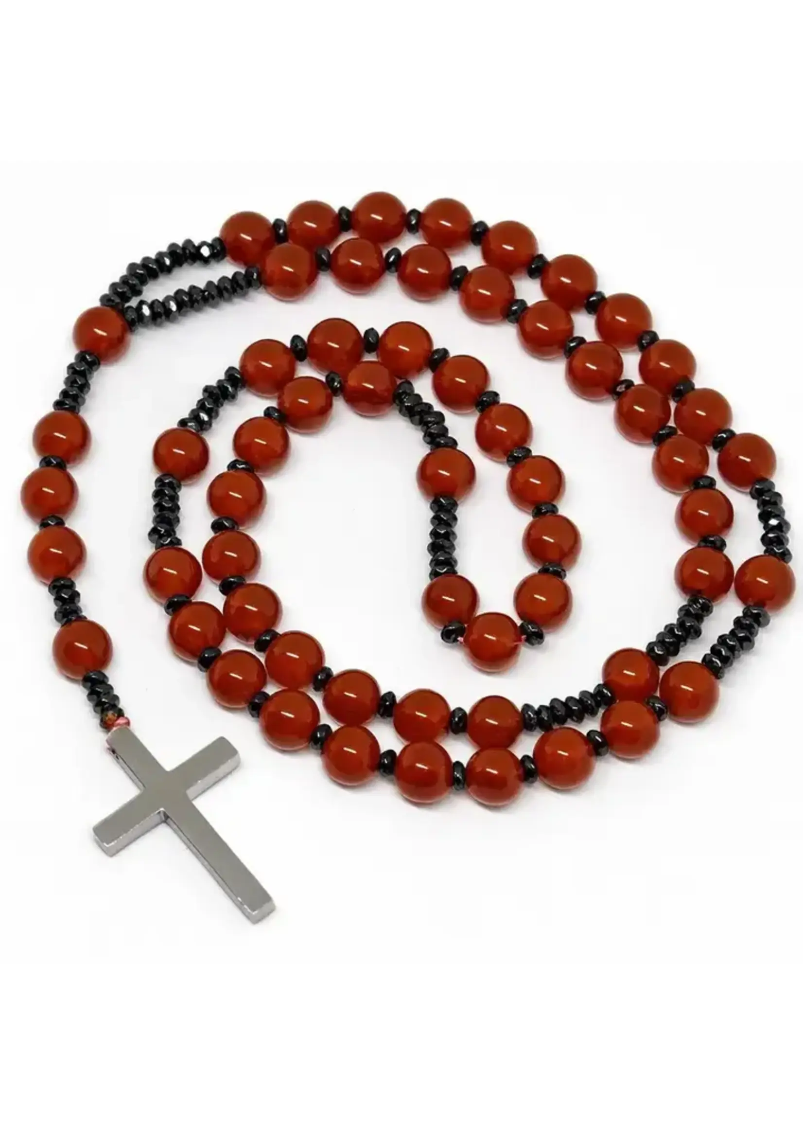 Rosary Prayer Beads Carnelian Gemstone 8mm