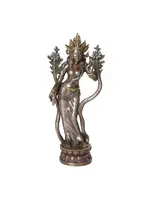 Statue Tara Goddess Statue 3 3/8" X 2 1/8" X 8 1/4"