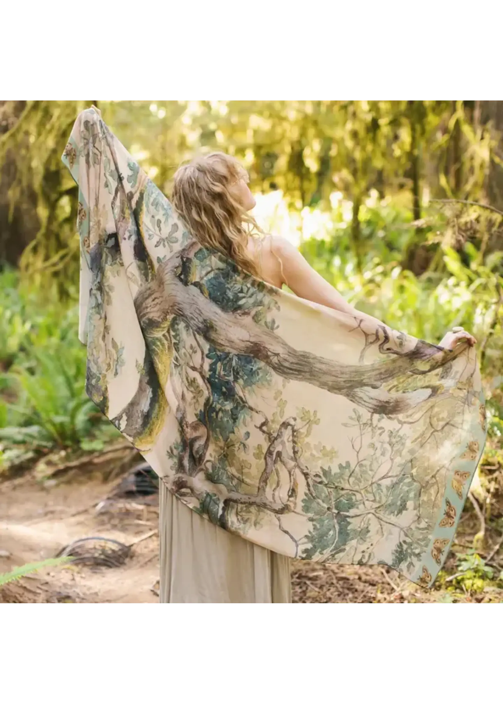 Scarf Earth & Sky Bohemian Bamboo Tree Print